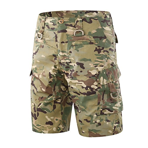 

Men's Hiking Shorts Outdoor Ventilation Ultra Light (UL) Antistatic Soft Shorts Fishing Climbing Traveling Army Green Camouflage Dark Gray S M L XL XXL Loose