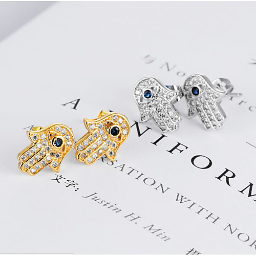 

Women's Stud Earrings Geometrical Eyes Stylish Simple Trendy Earrings Jewelry Gold / Silver For Birthday Gift Date Street Festival 1 Pair