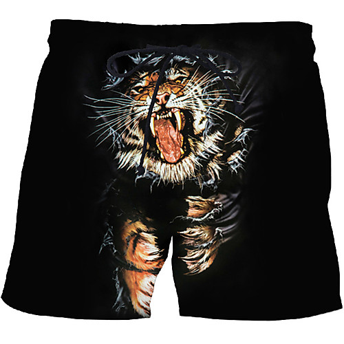 

Men's Sporty / Exaggerated Sweatpants / Shorts Pants - 3D / 3D Print / Animal Tiger, Print Black US32 / UK32 / EU40 US34 / UK34 / EU42 US36 / UK36 / EU44