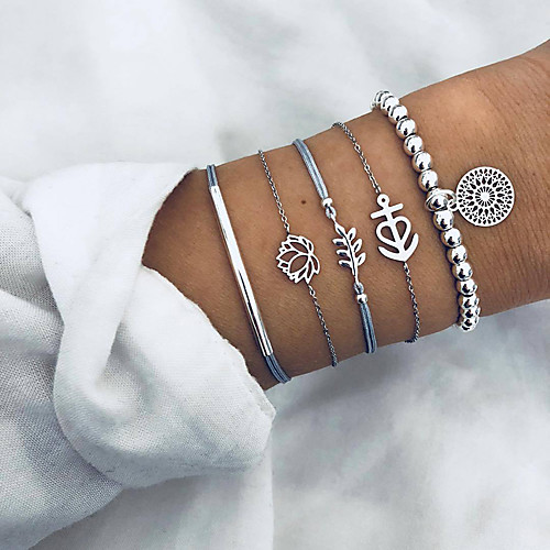 

Women's Bracelet Classic Wedding Birthday Vintage Theme European Trendy Casual / Sporty Ethnic French Alloy Bracelet Jewelry Silver For Date Festival