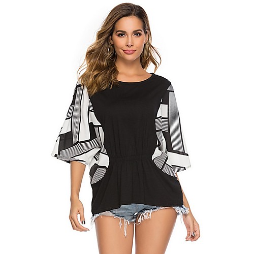 

Women's Daily T-shirt - Polka Dot / Leopard White