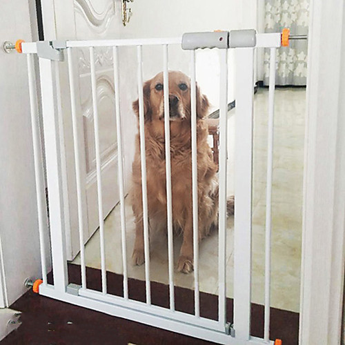 

Dog Pet Gate Expansion Panels Washable Durable Pressure Mounted Plastic Steel Stainless S L White 1 Piece