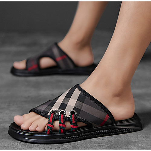 

Men's Cotton Summer Slippers & Flip-Flops Non-slipping Red / Black