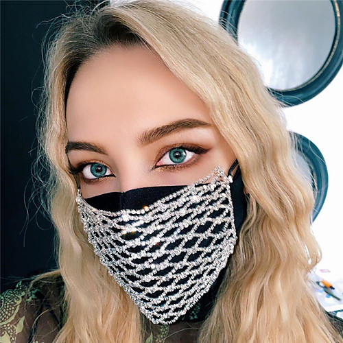 

Alloy Face Chain Crystal / Rhinestone Style Decoration Half Face For Party Evening Holiday Luxury Boho Silver Golden / Women's