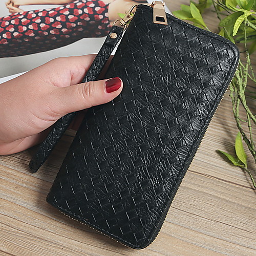 

Women's Zipper PU Wallet Solid Color Blushing Pink / Light Purple / Fuchsia