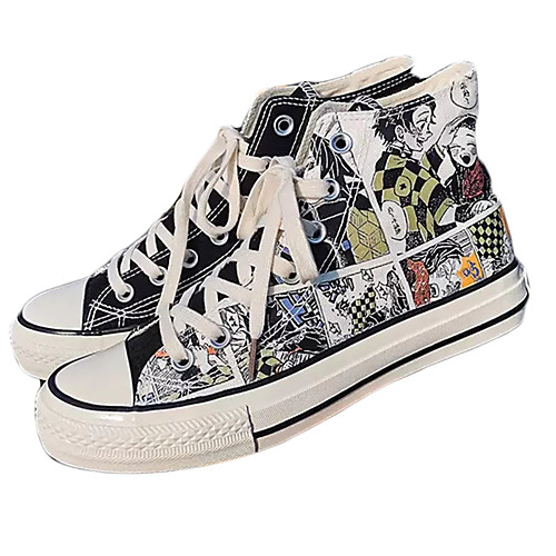 

Men's Canvas Spring & Summer Casual Sneakers Non-slipping White / Black