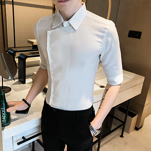 

Men's Daily Basic Shirt - Geometric White