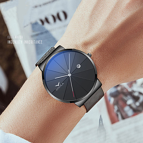 

Men's Dress Watch Quartz Titanium Alloy 30 m Water Resistant / Waterproof Day Date Analog Fashion Cool - Black / Silver WhiteSilver Gold One Year Battery Life