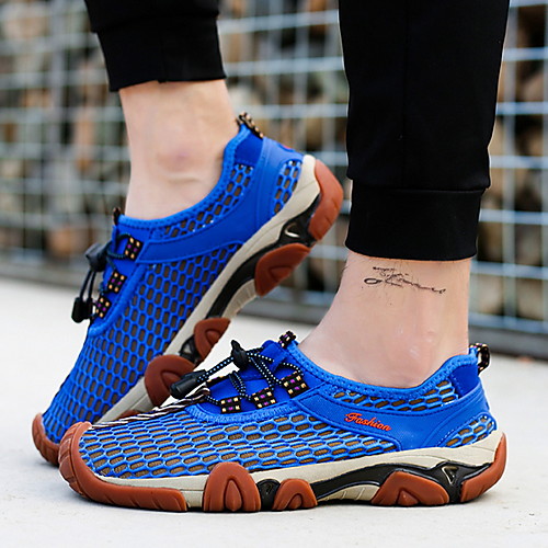 

Men's Mesh Spring & Summer Casual Sneakers Khaki / Royal Blue / Brown
