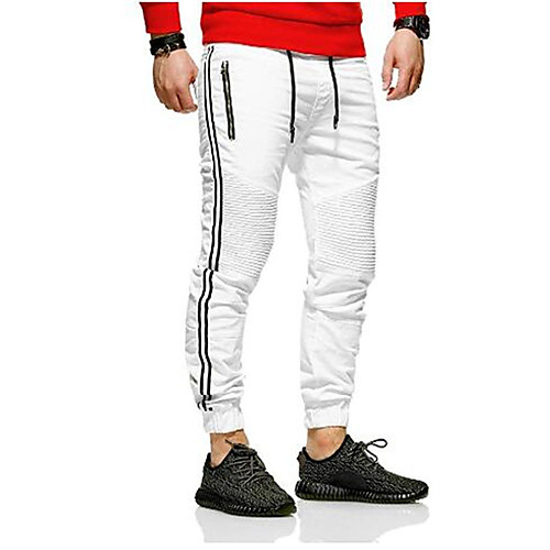 

Men's Basic Jogger / Sweatpants Pants - Multi Color Stripe Army Green White Black US32 / UK32 / EU40 US34 / UK34 / EU42 US38 / UK38 / EU46