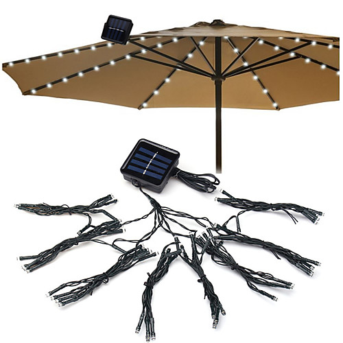 

72 LED Solar Garden Umbrella light Outdoor Waterproof IP67 String Lights Light Sensor Control Garden Decorative Lamp 1 set