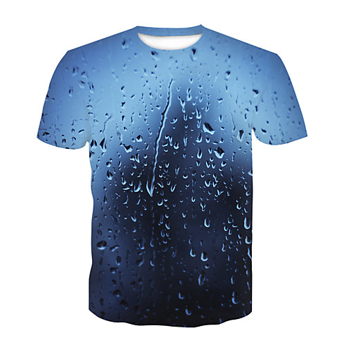 

Men's Daily Sports Basic T-shirt - 3D / Solid Colored Print Blue