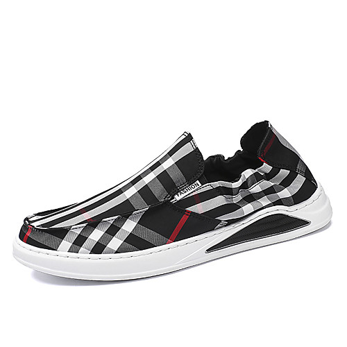 

Men's Canvas Summer Casual Loafers & Slip-Ons Walking Shoes Breathable Black / Beige