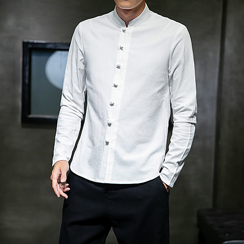 

Men's Daily Basic / Chinoiserie Shirt - Solid Colored White