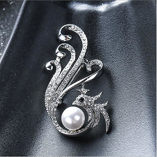

Women's Cubic Zirconia Brooches Classic Flower Stylish Simple Classic Brooch Jewelry Gold Silver For Party Gift Daily Work Festival