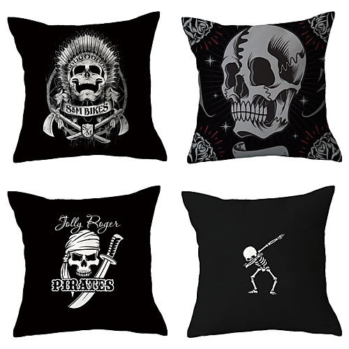 

4 pcs Throw Pillow Simple Classic 4545 cm Polyester Pillow Cover Graphic Prints Traditional Square Traditional Classic