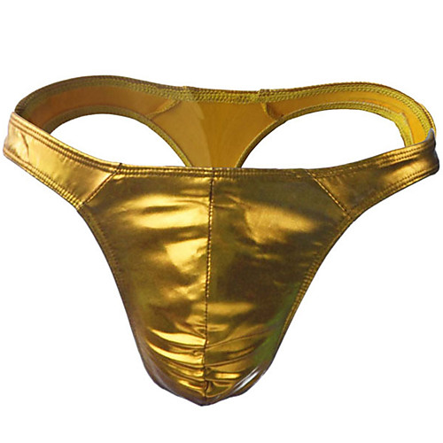 

Men's Basic G-string Underwear - Normal Low Waist Purple Gold Blue One-Size