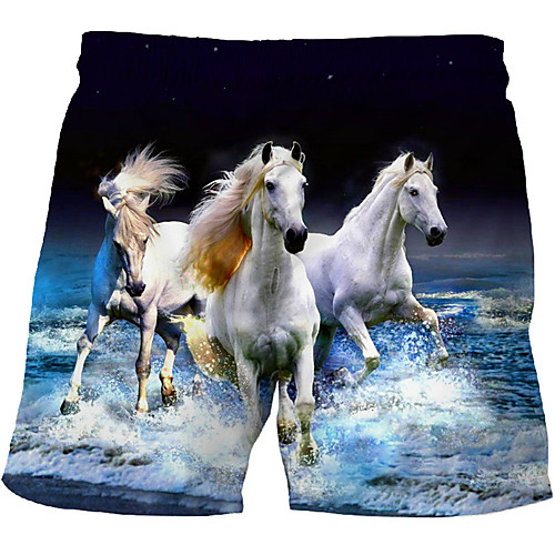 

Men's Light Blue Beach board shorts Swimwear Swimsuit - Abstract S M L Light Blue