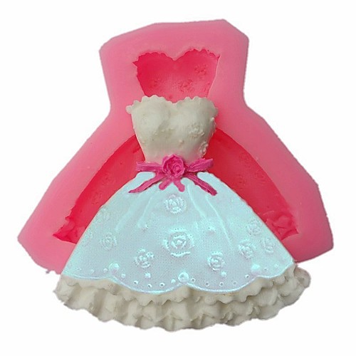 

DIY Evening Dress Cake Wedding Fondant Silicone Mold 1pc