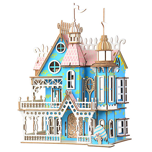 

3D Puzzle Jigsaw Puzzle Dollhouse Famous buildings Furniture DIY Wooden Natural Wood Kid's Girls' Toy Gift