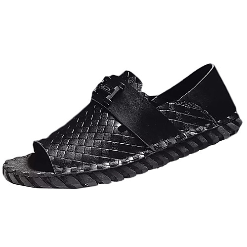 

Men's PU Spring & Summer Casual Sandals Non-slipping Brown / Black