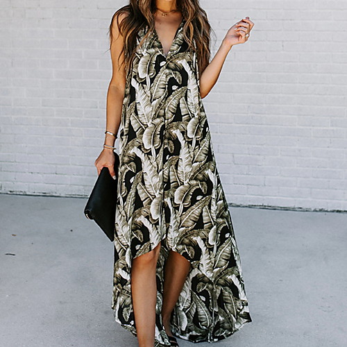 

Women's Black Dress A Line Print S M