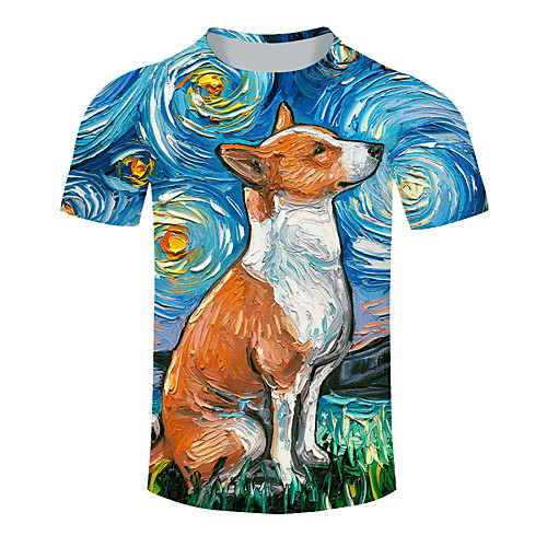 

Men's Women's Cotton Running T-Shirt Workout Shirt Round Neck Running Active Training Jogging Breathable Quick Dry Moisture Wicking Sportswear Dog Plus Size Tee / T-shirt Top Short Sleeve Activewear