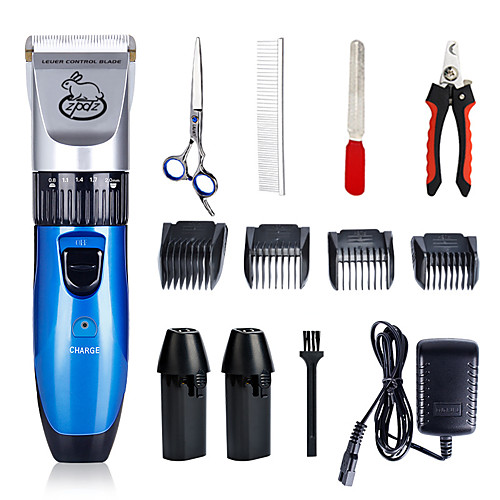 

Dog Cat Pets Grooming Hair Trimmers Hair Clipper Tool Kit Pet Hair Remover Cordless Rubber Clipper & Trimmer Electric Pet Grooming Supplies Golden Blue Dark Blue