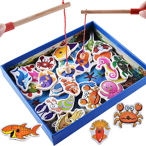 

Magnet Toy Building Blocks Puzzle Cube Fishing Toy Model Building Kit Wooden Magnetic Boys' Girls' Toy Gift