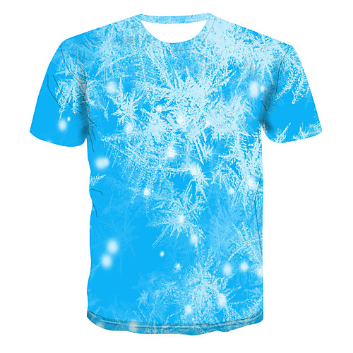

Men's Club Weekend Street chic / Punk & Gothic T-shirt - 3D / Abstract Print Blue