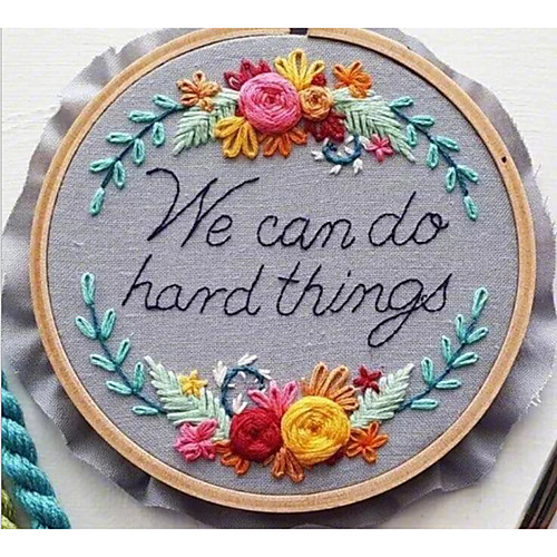 

Handmade Embroidery DIY Material pack novice embroidery flower fabric retro cross stitch small living room hanging painting unique mother's day gift