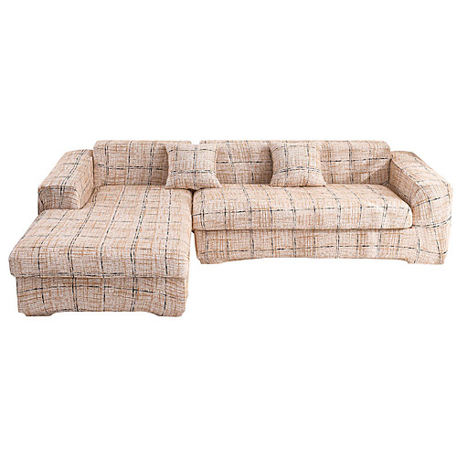 

Line Print Dustproof All-powerful Slipcovers Stretch Sofa Cover Super Soft Fabric Couch Cover with One Free Pillow Case