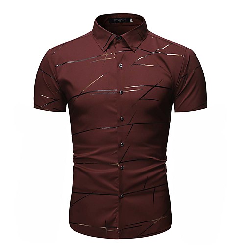 

Men's Daily Shirt - Striped / Graphic Red