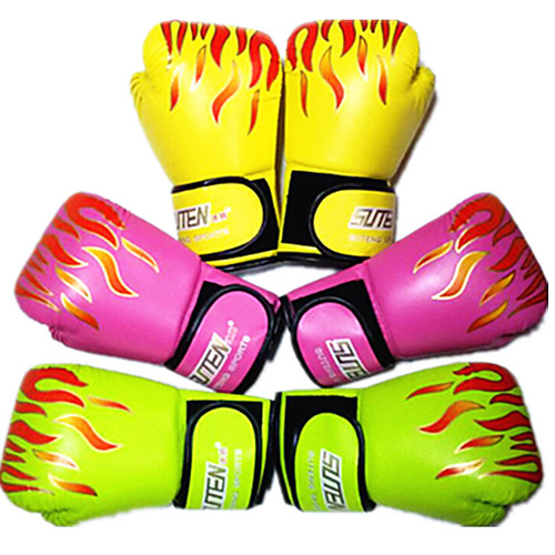 

Boxing Gloves For Martial Arts Muay Thai MMA Kickboxing Durable Shock Absorption Breathable Shockproof Adults Men's Women's - Yellow Pink Green