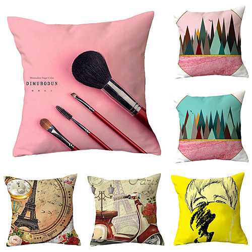 

6 pcs Throw Pillow Simple Classic 4545 cm Cushion Vintage Circle Cover Sofa Home Decor Throw Pillow Case