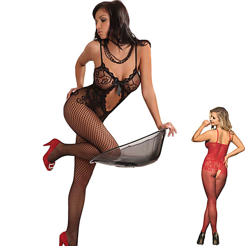 

Women's Uniforms Adults' Babydoll & Slips Sexy Cosplay Costume Solid Color Leotard / Onesie