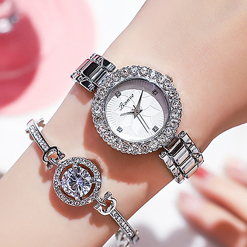 

Women's Quartz Watches Luxury Fashion Alloy Chinese Quartz Rose Gold Silver Water Resistant / Waterproof 30 m Analog - Digital One Year Battery Life