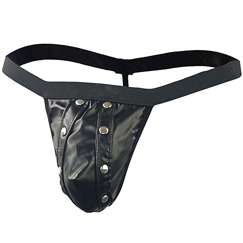 

Men's Cut Out G-string Underwear - Normal Low Waist Black One-Size