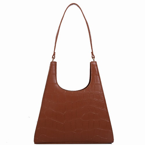 

Women's PU Top Handle Bag Solid Color Dark Brown / Brown / Black