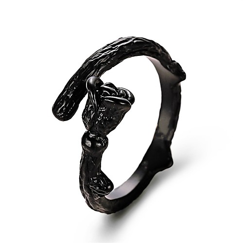 

Women's Ring Open Cuff Ring 1pc Black Copper Irregular Simple Classic Vintage Birthday Gift Jewelry Classic Roses
