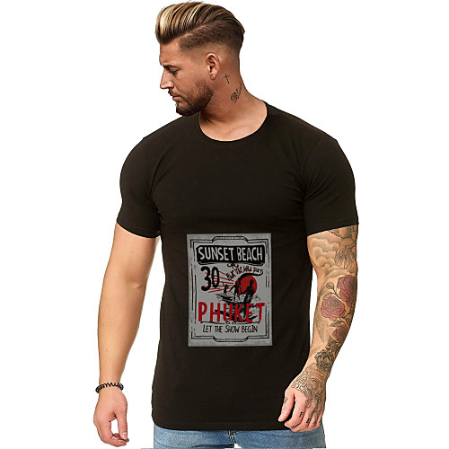 

Men's Daily T-shirt - Letter Red