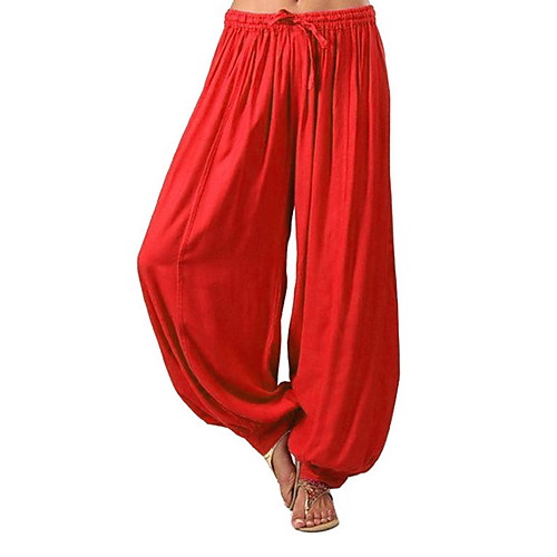 

Women's Sporty Bloomers Pants - Solid Colored Fuchsia Red White S M L