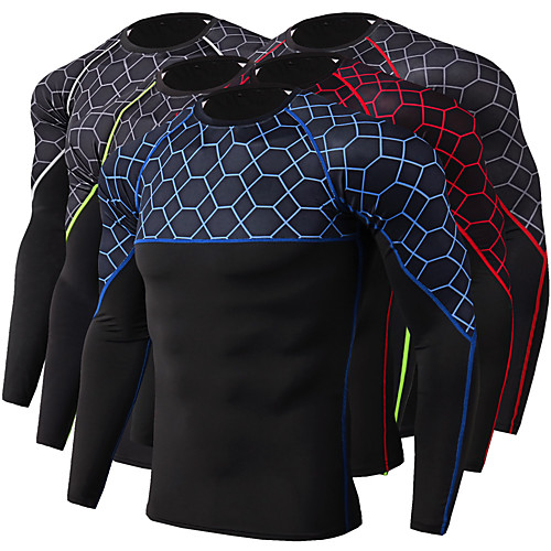 

Men's Compression Shirt Running Shirt Running Base Layer Winter Round Neck Running Active Training Jogging Breathable Quick Dry Moisture Wicking Sportswear Top Long Sleeve Activewear Stretchy