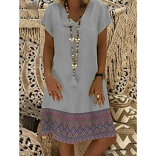 

Women's Blushing Pink Silver Dress Elegant Shift Print S M
