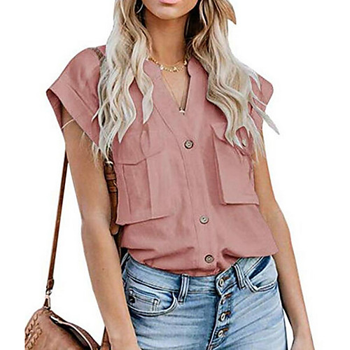 

Women's Daily Shirt - Solid Colored Wine