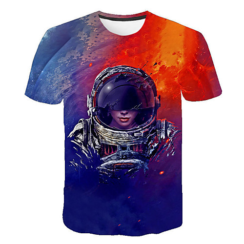 

Men's Daily Basic / Street chic T-shirt - Geometric / 3D Print Blue