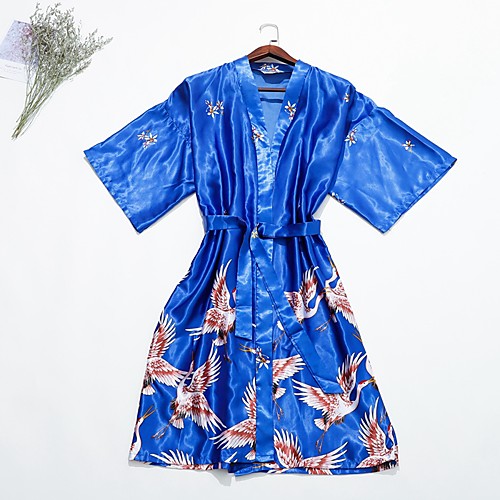 

Women's Deep V Robes Pajamas - Print, Floral