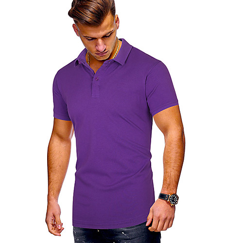 

Men's Daily Sports Polo - Solid Colored Purple