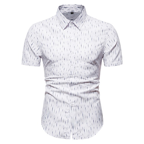 

Men's Party Club Business / Elegant Shirt - Polka Dot / Flame Print Red