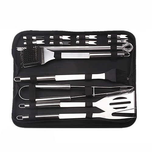 

Bakeware 20 Piece Set Stainless Steel Barbecue Tool Set Cloth Bag Set Combination Outdoor Bbq Amazon Hot Sale
